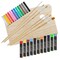 U.S. Art Supply 62-Piece Artist Painting Set with Wood Box Easel, 12 Acrylic &#x26; 12 Oil Paint Colors, 12 Oil &#x26; 12 Artist Pastels, 6 Brushes, 2 Canvases